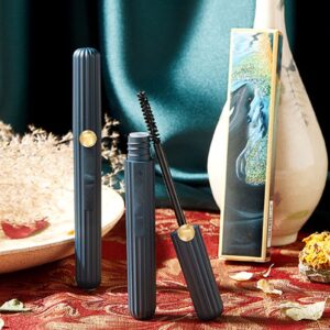 Black Mascara Waterproof and Easy to Apply Color Lasting Non Allergic Daily Party Party Mascara with (A, One Size)