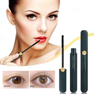 Black Mascara Waterproof and Easy to Apply Color Lasting Non Allergic Daily Party Party Mascara with (A, One Size)