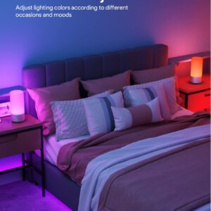 LED Table Lamp, 3-Levels Dimmable Touch Lamp, 16 Millions RGB Color Changing Desk Lamp for Home / Office(Sliver)