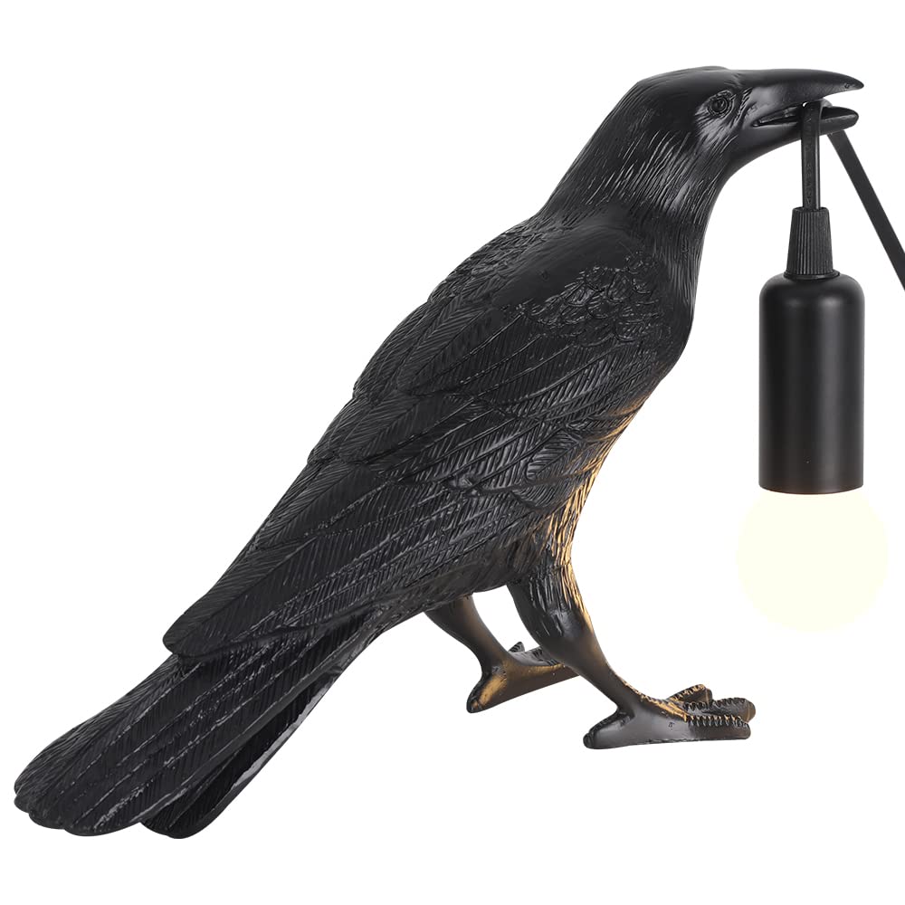 OVANUS Crow Lamp - Raven Lamp Adjustable Brightness with Bulb，Bird lamp，Crow Light Decor for Bedside Bedroom Living Room Decor