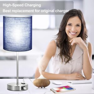 𝟮𝟬𝟮𝟯 𝗡𝗘𝗪 Set of 2 Touch Control Table Lamps with 2 USB & AC Outlet, 3-Way Dimmable Bedside Nightstand Lamps for Bedroom Living Room Nursery, 800 Lumens 5000K Daylight Bulbs Included