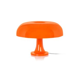 lotus atelier orange mushroom lamp for room aesthetic modern lighting for bedroom | cool retro living room decor (orange)