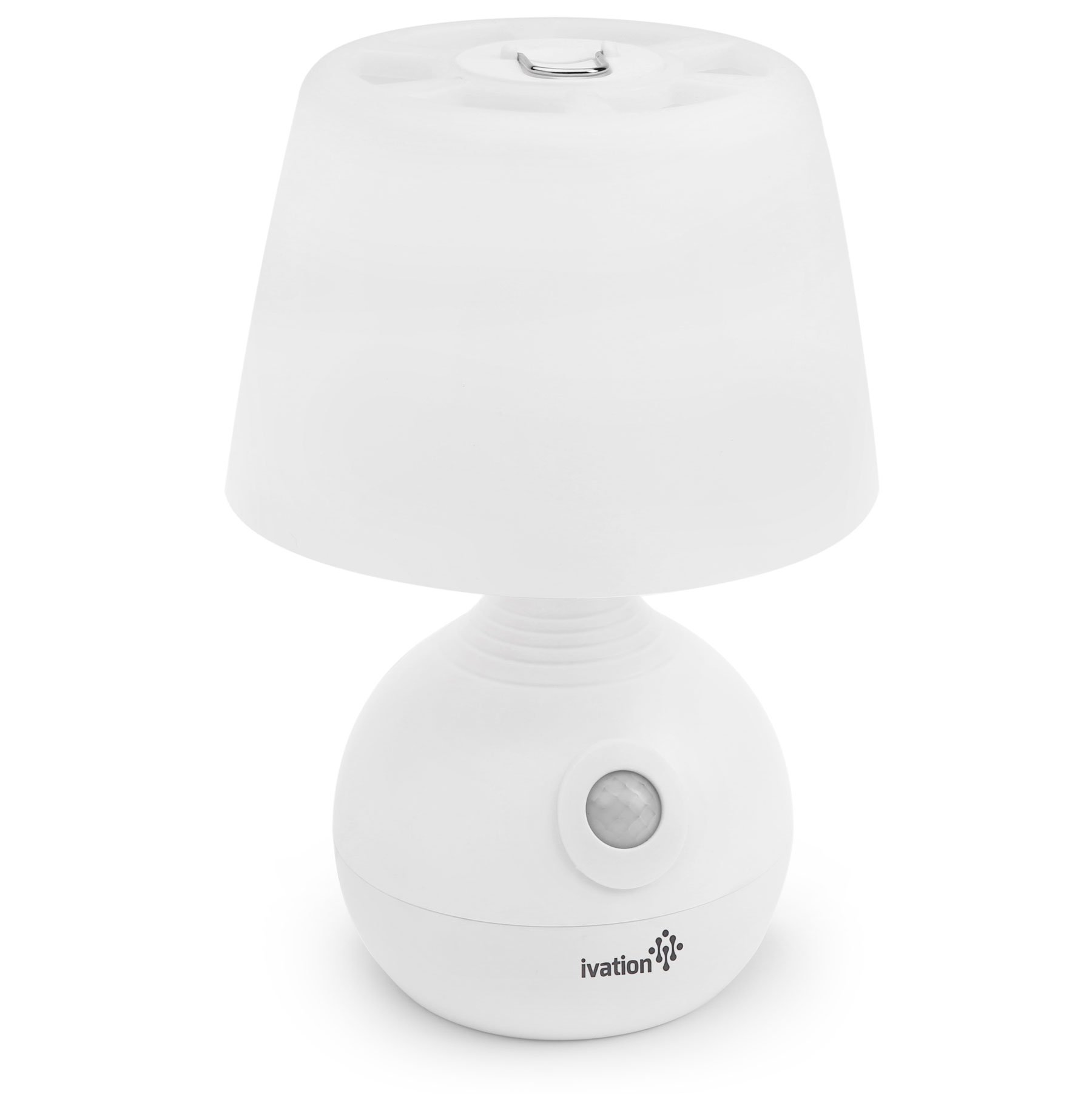 Ivation 12-LED Battery Operated Motion Sensing Table Lamp - Dual Color Range - Available Settings Include Manual & Automatic Motion & Light Sensing, White