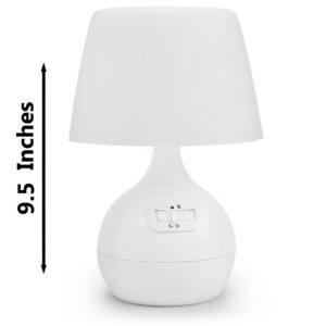 Ivation 12-LED Battery Operated Motion Sensing Table Lamp - Dual Color Range - Available Settings Include Manual & Automatic Motion & Light Sensing, White