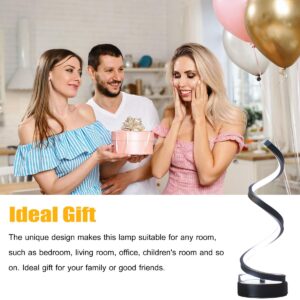 LENIVER LED Table Lamp, Modern Minimalist Dimmable Spiral Table Lamp, 12W 3 Color Bedside Lamp Desk Light for Bedroom, Living Room, Office, Nightstand, Bookshelf (Black)