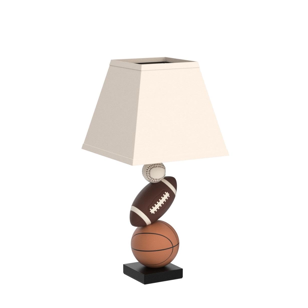 Signature Design by Ashley Nyx Youth 24" Baseball & Football Athletic Table Lamp, Brown & Orange