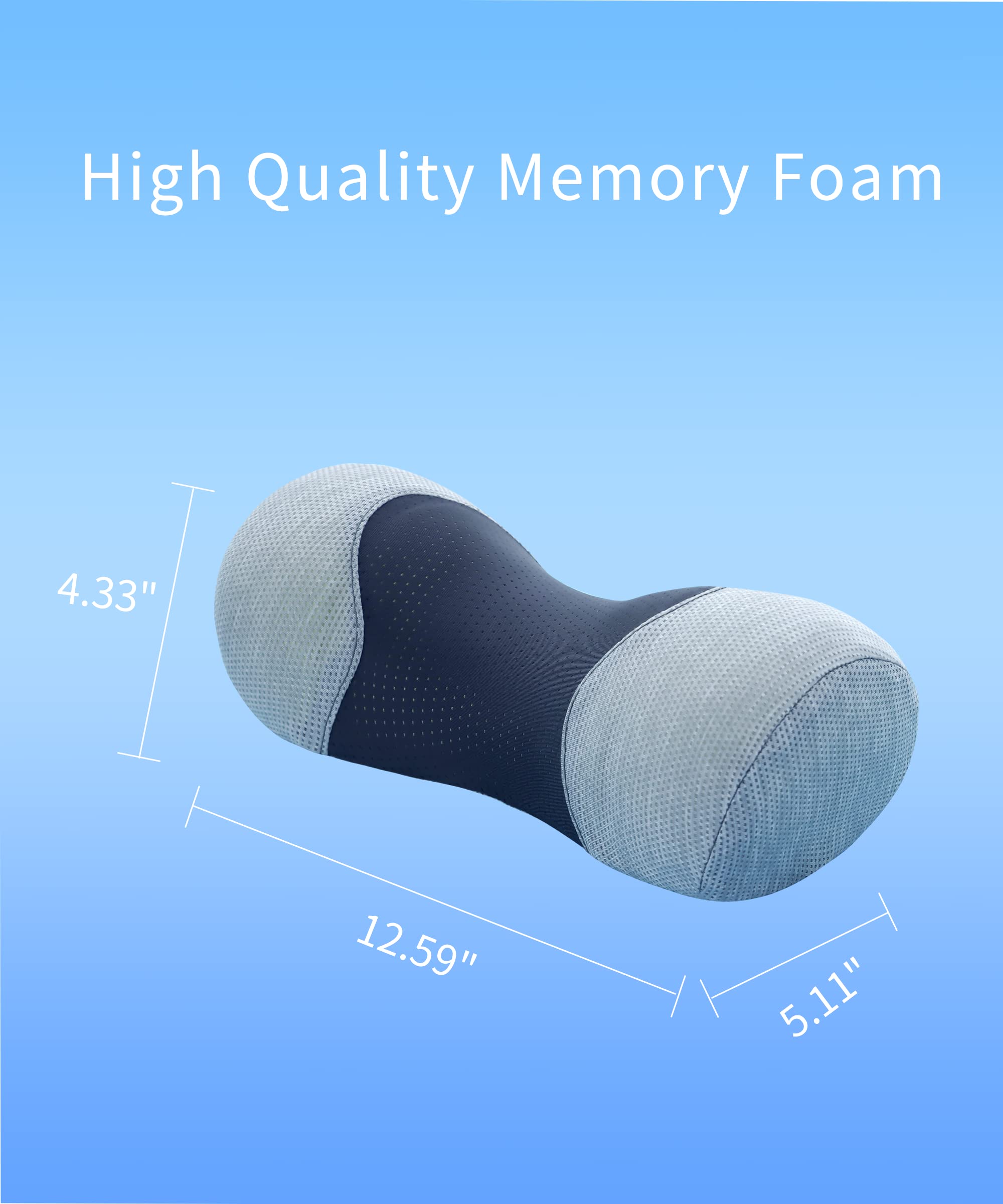 Bespilow Say Goodbye to Neck Pain Small Neck Support Pillow,Cervical Neck Roll Memory Foam Pillow,Cervical Traction Device,Neck Pillows for Tension Muscle Relief,Neck & Shoulder Pain Relaxer