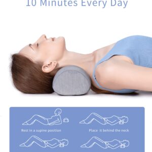 Bespilow Say Goodbye to Neck Pain Small Neck Support Pillow,Cervical Neck Roll Memory Foam Pillow,Cervical Traction Device,Neck Pillows for Tension Muscle Relief,Neck & Shoulder Pain Relaxer