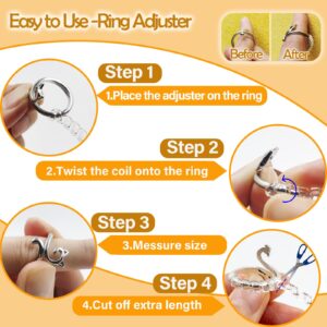 EACTEL 6 Pack Adjustable Crochet Ring for Finger Yarn Guide, Peacock Cat Vintage Knitting Crochet Rings for Tension, Crochet Finger Yarn Tension Ring