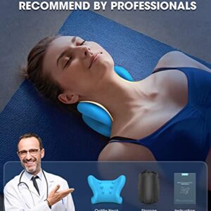 Octifie Odorless Neck Stretcher for Neck Pain Relief, Ergonomic Neck Cloud Cervical Traction Device Chiropractic Pillow for Spine Alignment, Neck and Shoulder Relaxer for TMJ Headache Muscle Tension