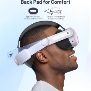 Zybervr Head Strap for Meta Quest 3, Comfort Elite Strap for Oculus Quest 3 Accessories, Adjustable Lightweight VR Headset Strap Replacement