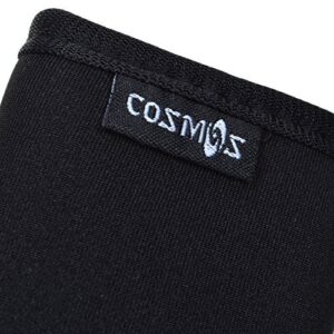 Cosmos 2 Pcs Neoprene Comfort Shoulder Strap Pads for Laptop Bag, Messenger Bag, Sport Bag, Travel Bag, Black Color, 12 Inches