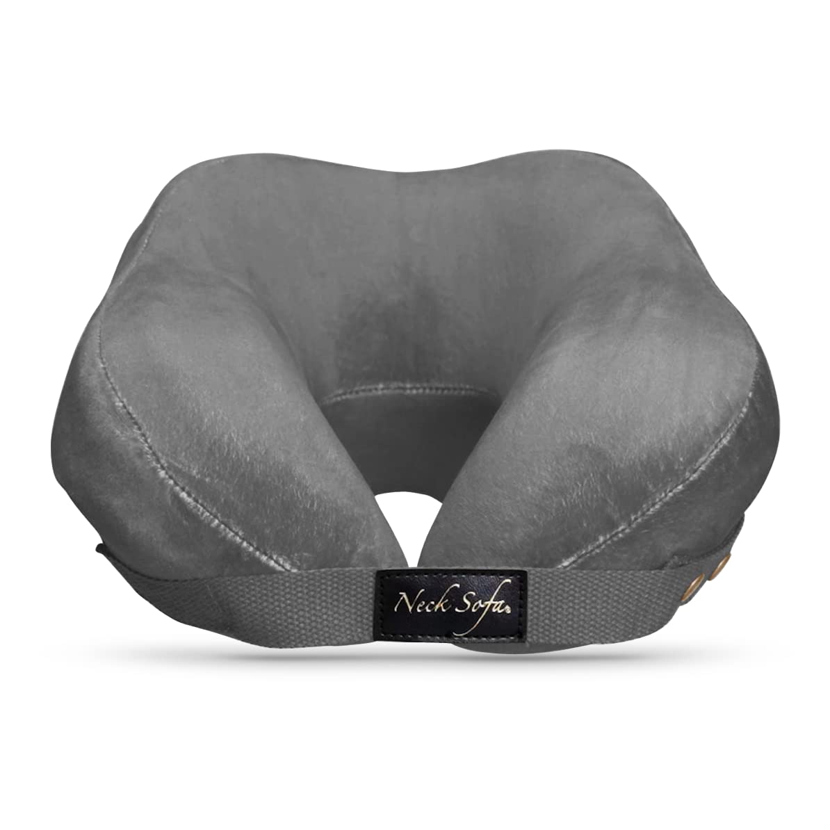 Chiropractic Neck Support Pillow - Cervical Collar - Neck Pain - Lower Back Lumbar Support - Memory Foam Travel Pillow - Grey