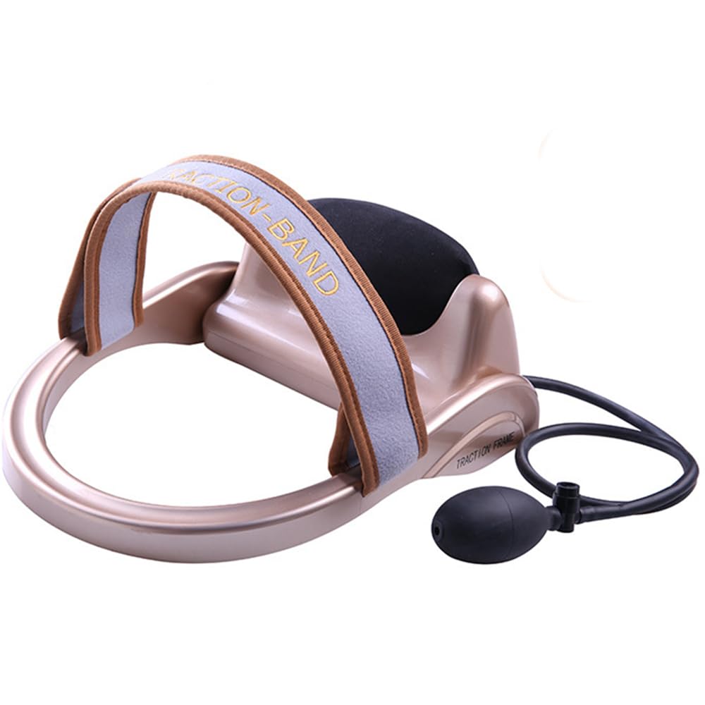 BailingDS Portable Neck Pillow for Neck Care Air Cushion Neck Traction Neck Pillow Portable Neck Neck Traction Device Cervical Neck Care Device Cervical Traction (Gold)