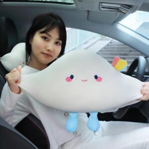 WJIANKPA Car Neck Pillow,Female Car Neck Pillow,Cute Car Headrest,Neck Support Cushion (2 pcs) (Cloud headrests -2pcs)