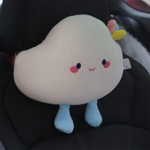 WJIANKPA Car Neck Pillow,Female Car Neck Pillow,Cute Car Headrest,Neck Support Cushion (2 pcs) (Cloud headrests -2pcs)