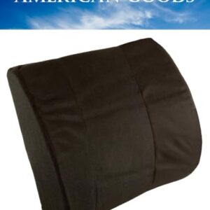 AmeriCan Goods Healthy Lumbar Support Pillow Lower Back Pain Contoured Foam Cushion for Car Office Home Computer Gaming Pillow for Back Pain Relief Improve Posture