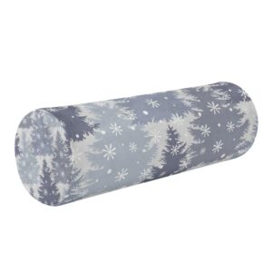 junzan christmas tree silhouette long bolster pillow firm neck roll pillow round pillow for chair for neck support lumbar roll cushion