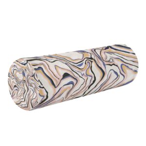 JUNZAN Liquid Marble Texture Pattern Bed Bolster Pillow Pillow Covers Neck Roll Pillow Covers Decorative Massage Table Cushion Pad Foam Car Neck Support Pillow