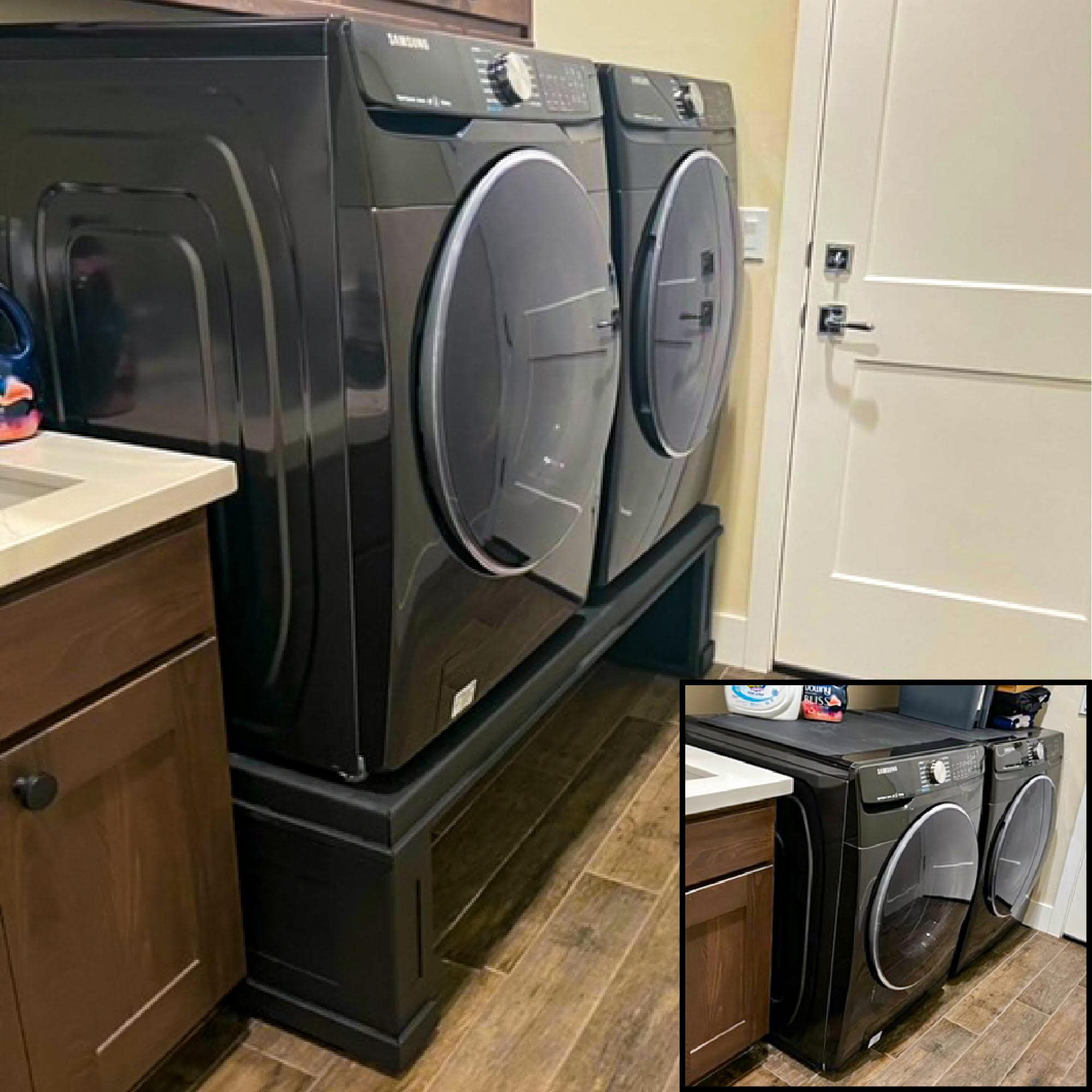 Washer & Dryer Pedestal | Made in The USA | This is The Ultimate Solution for Laundry Room Organization | Designed for All appliances & Popular Brands Whirlpool, GE, Samsung, LG (Gloss White)