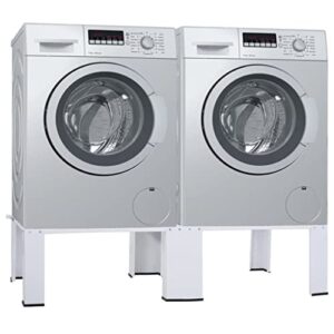 Matalde Washing Machine Pedestal with Pull-Out Shelf White