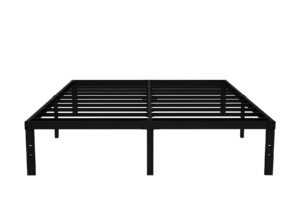 comasach 14 inch king size bed frame supports up to 3500lbs, no box spring needed, platform with heavy sturdy metal steel, easy assembly, under bed storage, noise-free, non-slip