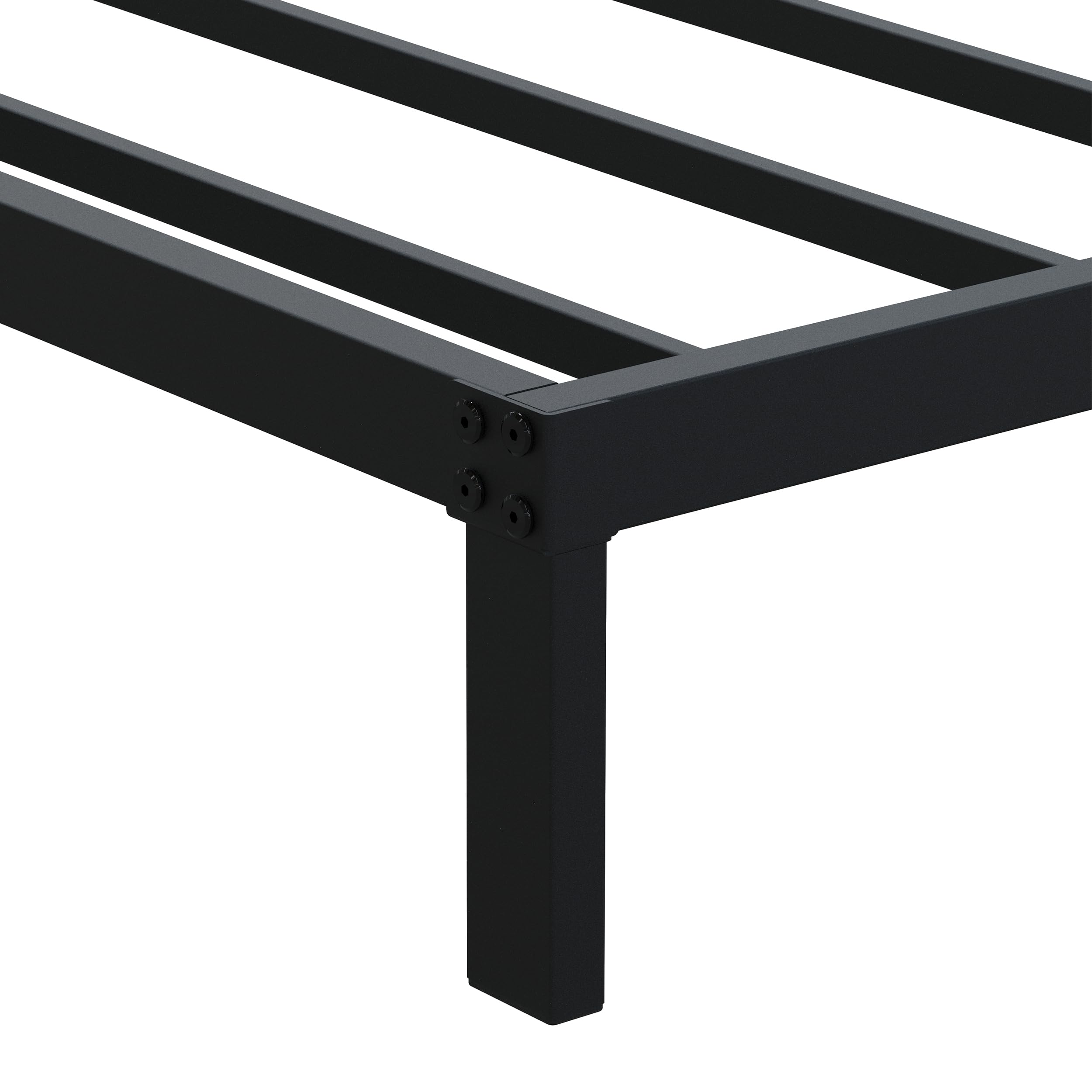 DiaOutro 9 Inch California King Bed Frames Heavy Duty Low Profile Metal Platform No Box Spring Needed Mattress Foundation, Easy to Assembly, Noise Free, Black