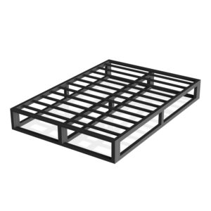 bilily 6 inch king bed frame with steel slat support, low profile king metal platform bed frame support mattress foundation, no box spring needed/easy assembly/noise free