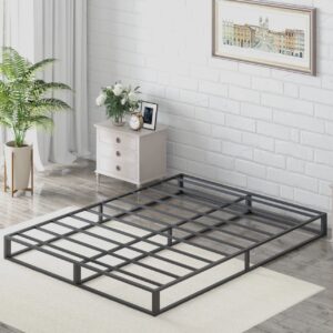 Bilily 6 Inch King Bed Frame with Steel Slat Support, Low Profile King Metal Platform Bed Frame Support Mattress Foundation, No Box Spring Needed/Easy Assembly/Noise Free