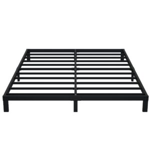 upcanso 7 inch king bed frame no box spring need, low profile metal platform king size bed frame, heavy duty support bedframes king, easy assembly