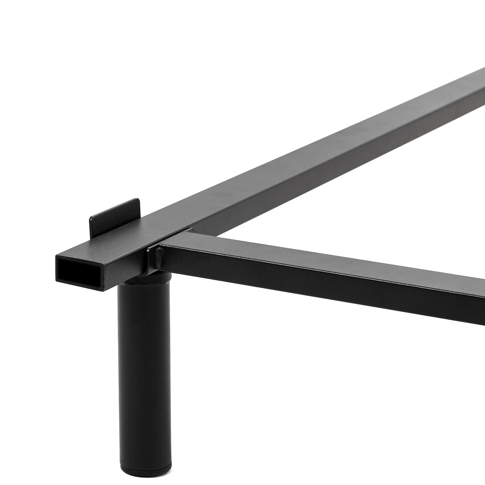 Mofesun Metal Bed Frame King - Black Metal Platform Bed 9-Leg Base, Tool Free Easy Assembly for Box Spring and Mattress (King)