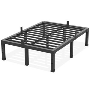 Yitong Angel King Bed Frame, 14 Inch High 3500 lbs Metal Platform, Mattress Foundation with Steel Slat Support/No Box Spring Needed/Noise Free/Non-Slip/Easy Assembly