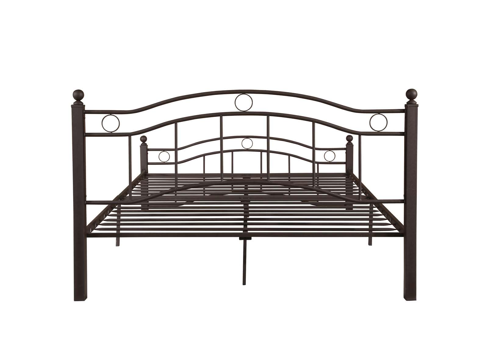 FTOPBTB King Size Metal Platform Bed Frame with Victorian Rustic Style Headboard and Footboard, Ample Under-Bed Storage, Heavy Duty Steel Slat Support, No Box Spring Needed (Black, King)