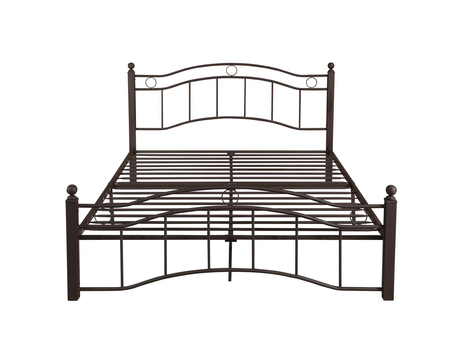 FTOPBTB King Size Metal Platform Bed Frame with Victorian Rustic Style Headboard and Footboard, Ample Under-Bed Storage, Heavy Duty Steel Slat Support, No Box Spring Needed (Black, King)