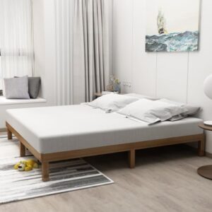 bed frame king size solid wood platform bed no box spring needed stylish design provides maximum support and comfort for a great night's sleep,no mattress