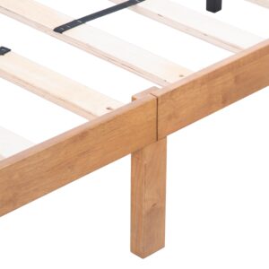 Bed Frame King Size Solid Wood Platform Bed No Box Spring Needed Stylish Design Provides Maximum Support and Comfort for a Great Night's Sleep,No Mattress