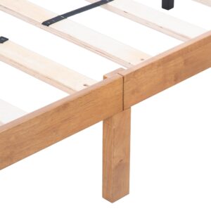 Dolonm Solid Wood Platform Bed No Box Spring Needed, Strong Wood Slat Support, 12 Inch Wooden Bed Frame King Size Natural Pine