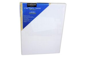 sargent art 24 x 36 inch stretched canvas, blank white canvases, double acrylic titanium priming, perfect for acrylic, oil, and art projects, acrylic pouring & wet media