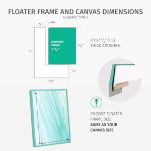 PIXY CANVAS Floater Frame 24x36 for 1-1/2 (1.5) inch Deep Canvas Paintings/Canvas Prints/Wood Canvas Panels/Wall Art/Wall Decor/Home Decor/Artwork (White, 24 x 36 inch, Portrait)