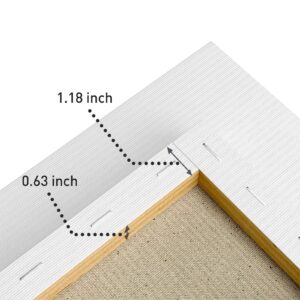 GOTIDEAL Stretched Canvases for Painting, 36x48" Inch Set of 2, Primed White - 100% Cotton Blank Art Large Canvas Boards for Painting for Acrylic Pouring, Oil Paint Dry & Wet Art Media