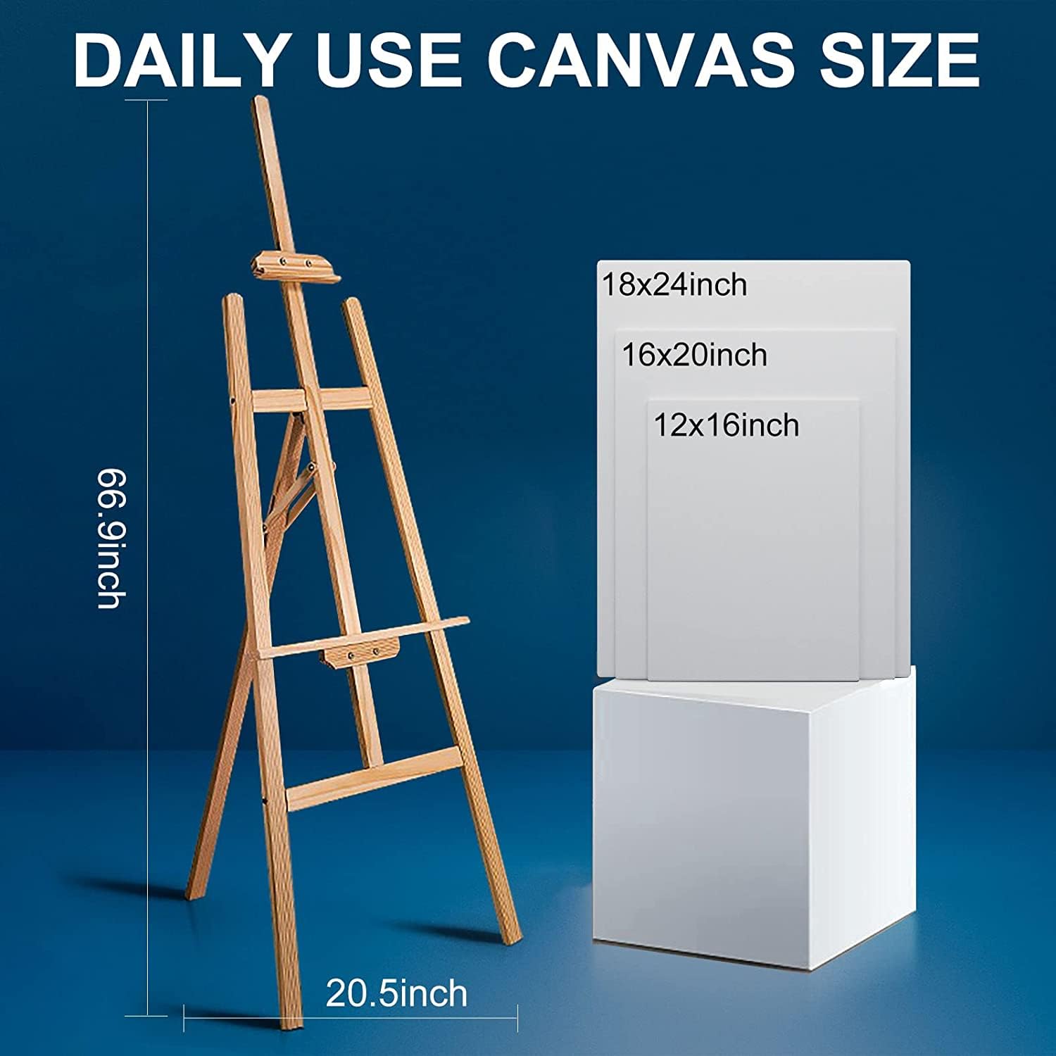 Canvas Panels 18x24 Inch 6-Pack, 10 oz Primed 100% Cotton Large Canvases for Painting, White Blank Flat Canvas Boards for Oil Acrylics Watercolor & Tempera Paints