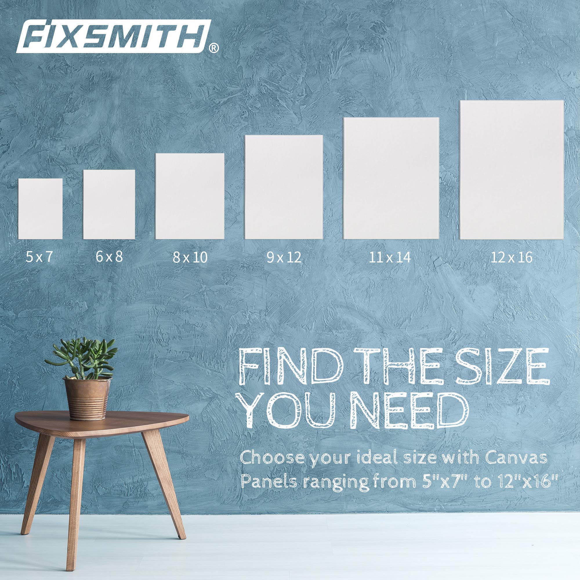 FIXSMITH Canvas Boards for Painting 8x10 Inch, Super Value 24 Pack Paint Canvases, White Blank Canvas Panels, 100% Cotton Primed, Painting Art Supplies