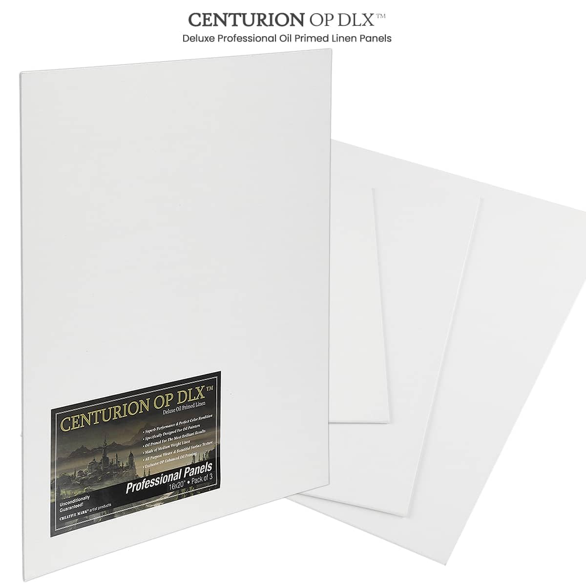 Centurion Deluxe Oil Primed Linen Panel 3-Pack 24x36"