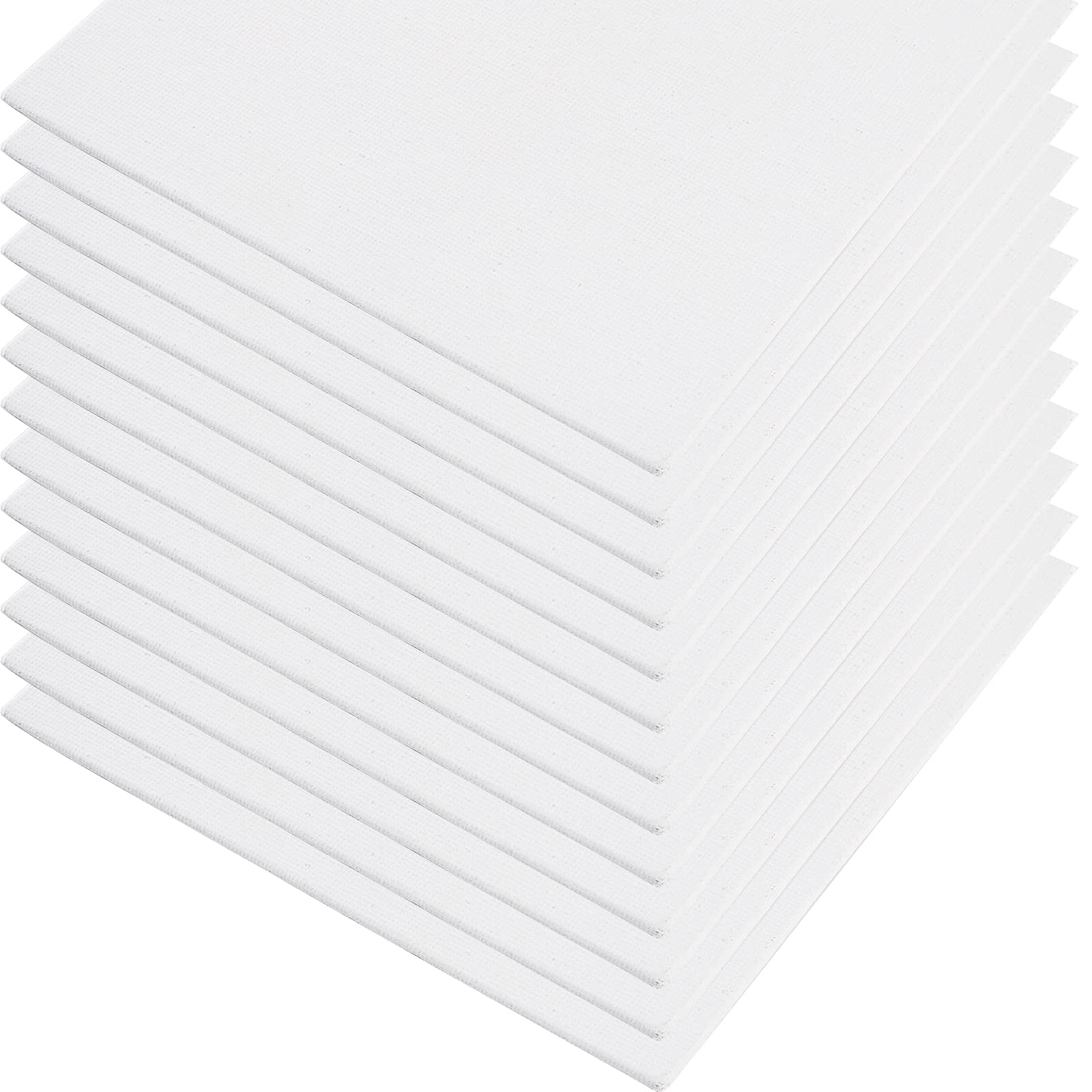 Tosnail 36 Packs 6" x 6" Artist Painting Canvas Panels White Blank Stretched Canvas Canvas Board Small Paint Canvases for Oil or Acrylic Painting Party