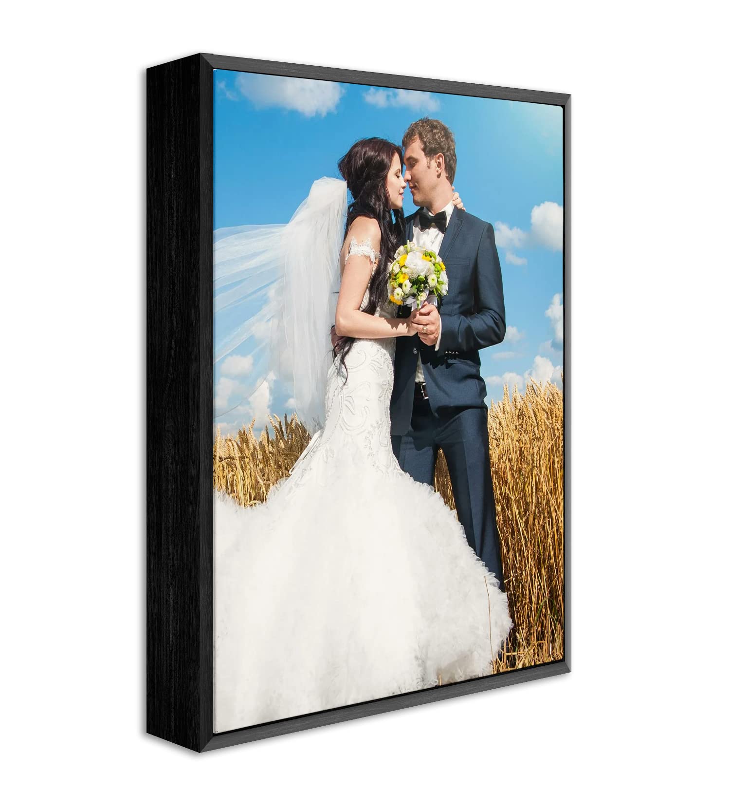 Wall-Art Supplies DIY Floater Frames for Canvas Paintings,1.25" Deep Picture Frame,Floating Frame for Canvas Prints,Canvas Floater Frame(Black 10×20 inch)