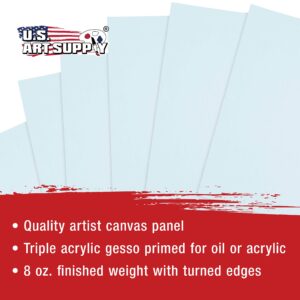 US Art Supply 6 X 6 inch Professional Artist Quality Acid Free Canvas Panel Boards 24-Pack (1 Full Case of 24 Single Canvas Panel Boards)