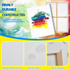 Sherr 3 Pcs 48 x 36 Inch Large Canvas for Painting Cotton Stretched Canvas Blank White Canvases Triple Primed Painting Canvas Profile Blank Canvases for Watercolor Acrylics Oil Painting