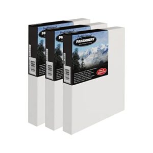 Paramount Professional 1-13/16" Deep Gallery Wrap Canvas - Professional Cotton Canvas for Acrylics, Painting, Oils, Artists, & More! - [Box of 3-24x36"]