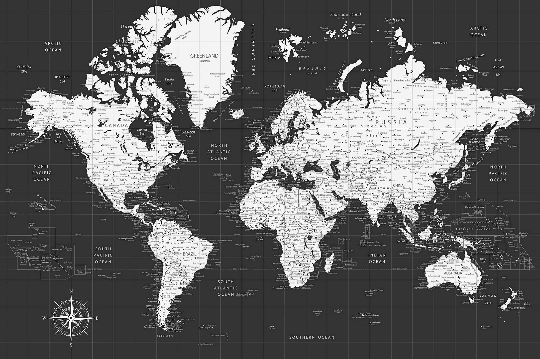 World Map -Push Pin Canvas, Personalized (Canvas 36x24x1.75)