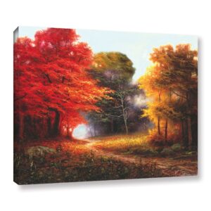 egidio antonaccio ''autumn breeze'' 3 piece floater framed canvas set, 24x36
